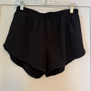 Large Shein Black Active Flutter Shorts